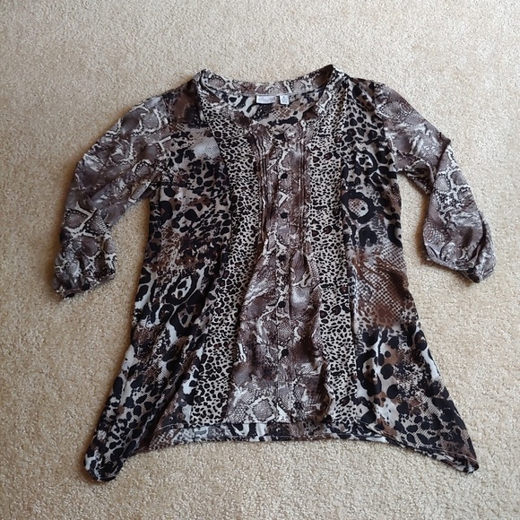 Kim Rogers gently worn snake print blouse - Picture 1 of 4